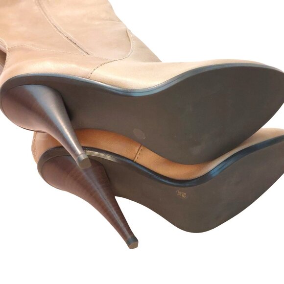 NEW BCBGMaxazaria Over the knee Tan Leather High Heel Boots Retail $595 - Picture 7 of 7